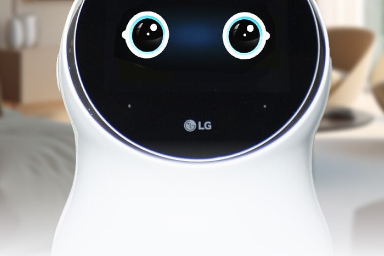 LG robot in a smart, connected home