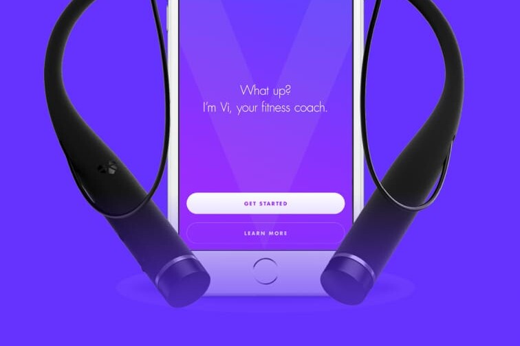 Smart coach interface paired with audio earbuds